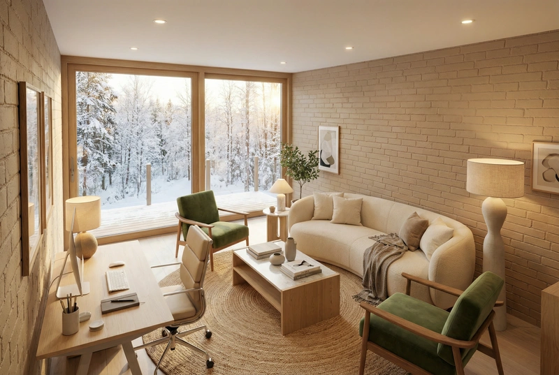 Дизайн интерьера в стиле Сканди — Гостиная от нейросети RoomGPT