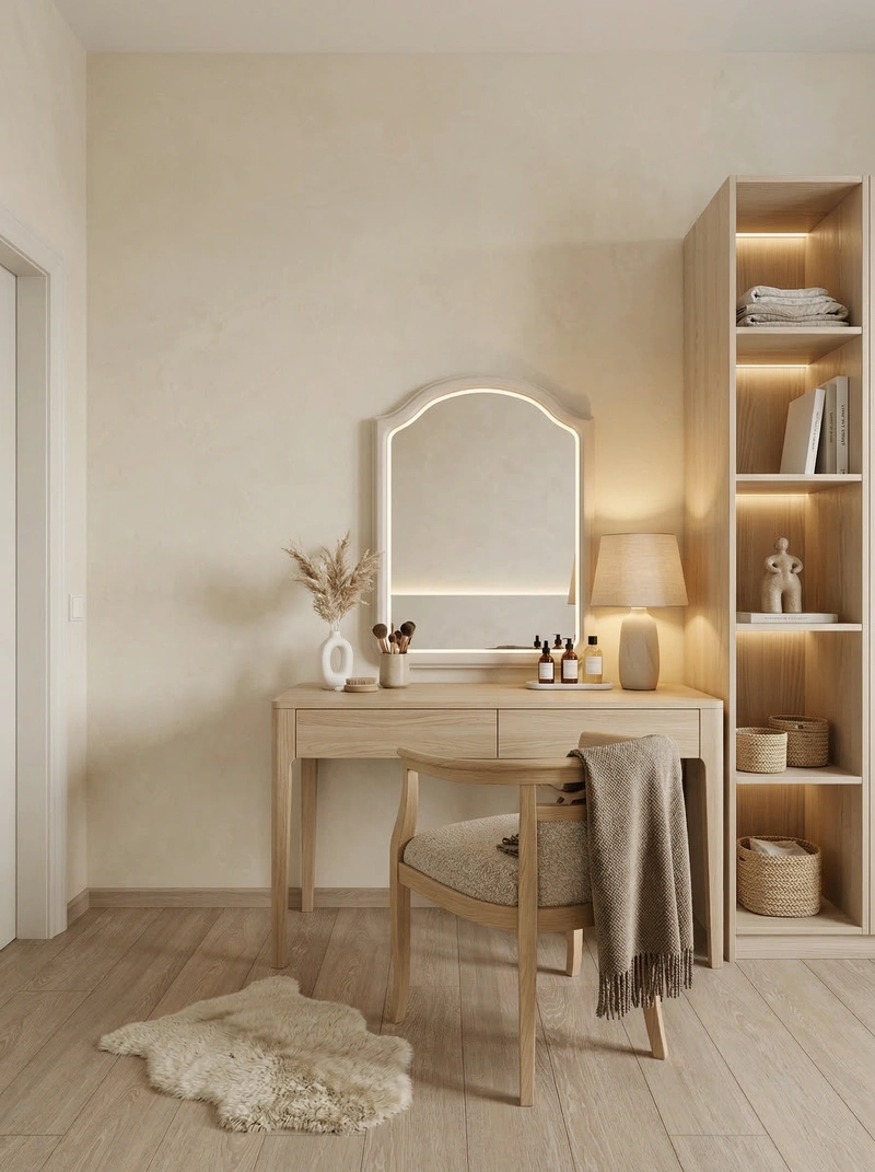 Дизайн спальни в стиле Хюгге — фото интерьера от нейросети RoomGPT