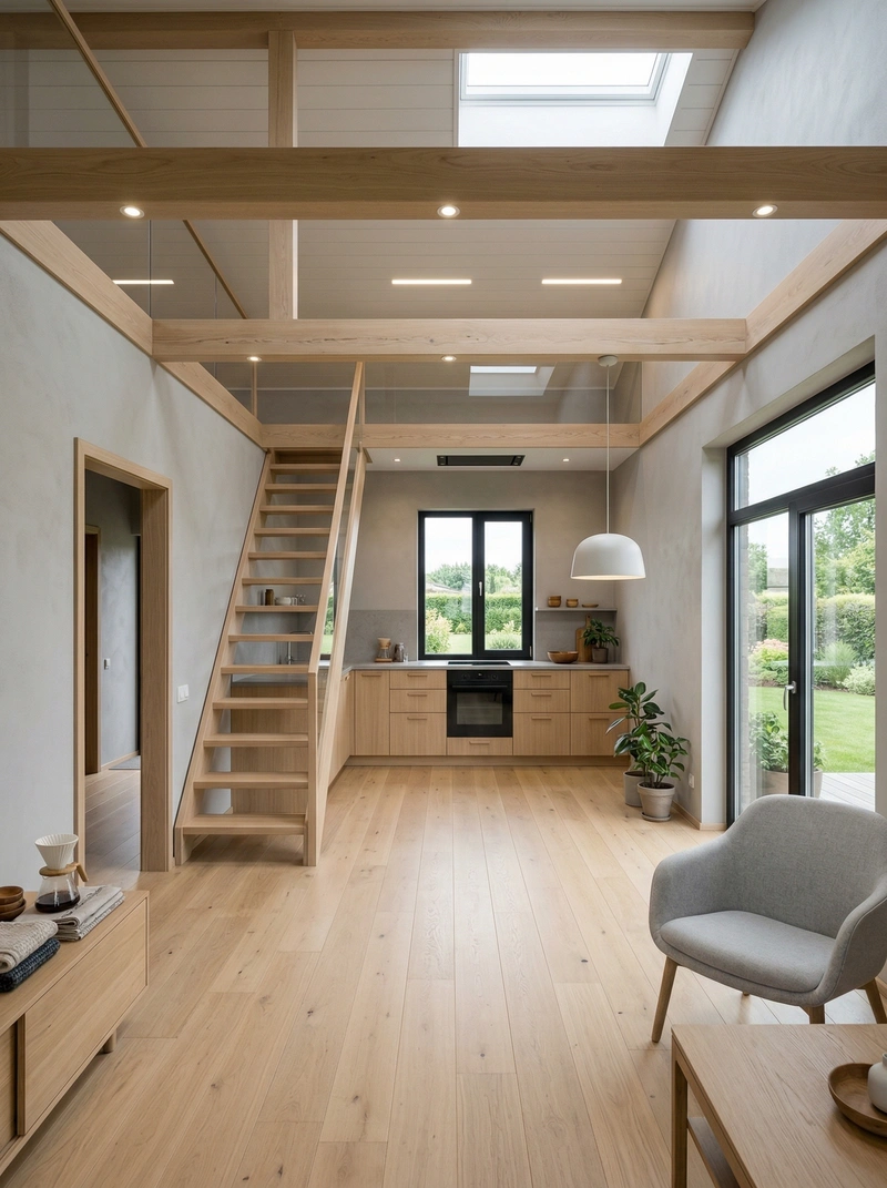 Дизайн кухни в стиле Сканди — фото интерьера от нейросети RoomGPT