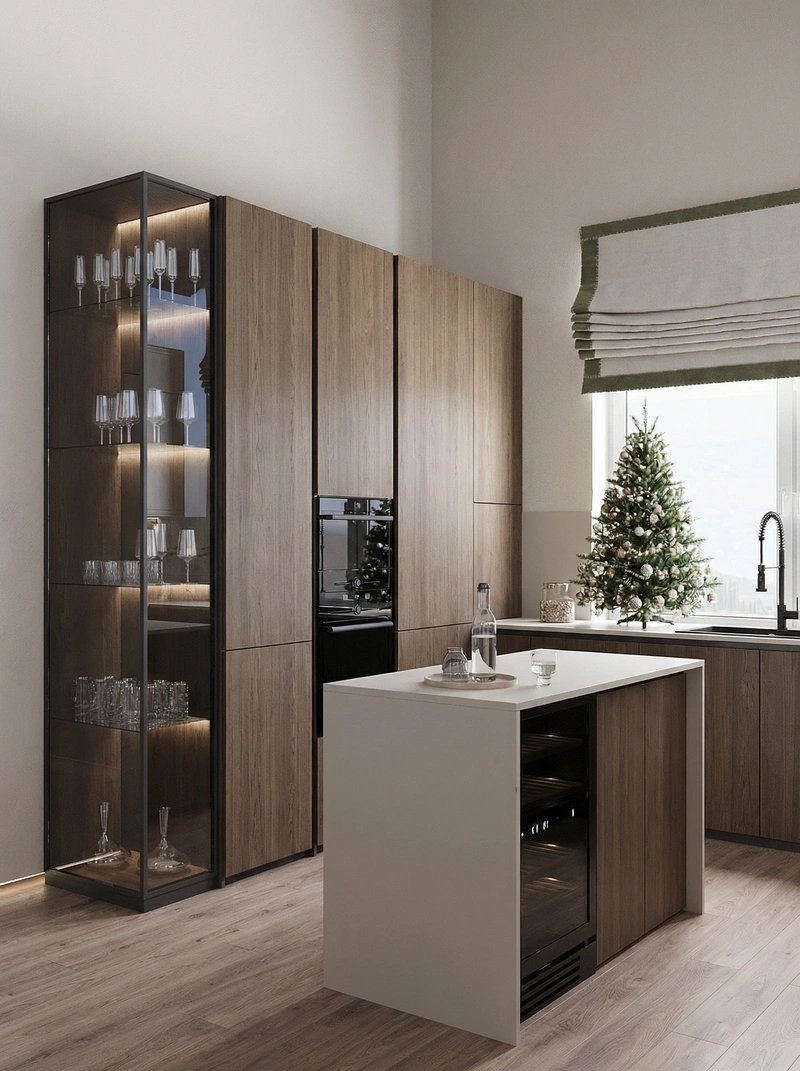 Дизайн интерьера в стиле Сканди — Кухня от нейросети RoomGPT