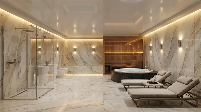 Дизайн интерьера в стиле Контемпорари — Ванная от нейросети RoomGPT