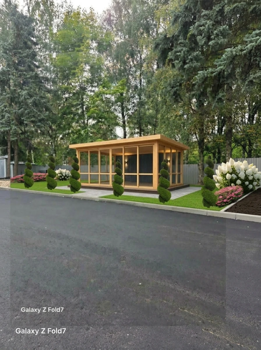 Ландшафтный дизайн в стиле Минимализм — Участок от нейросети RoomGPT