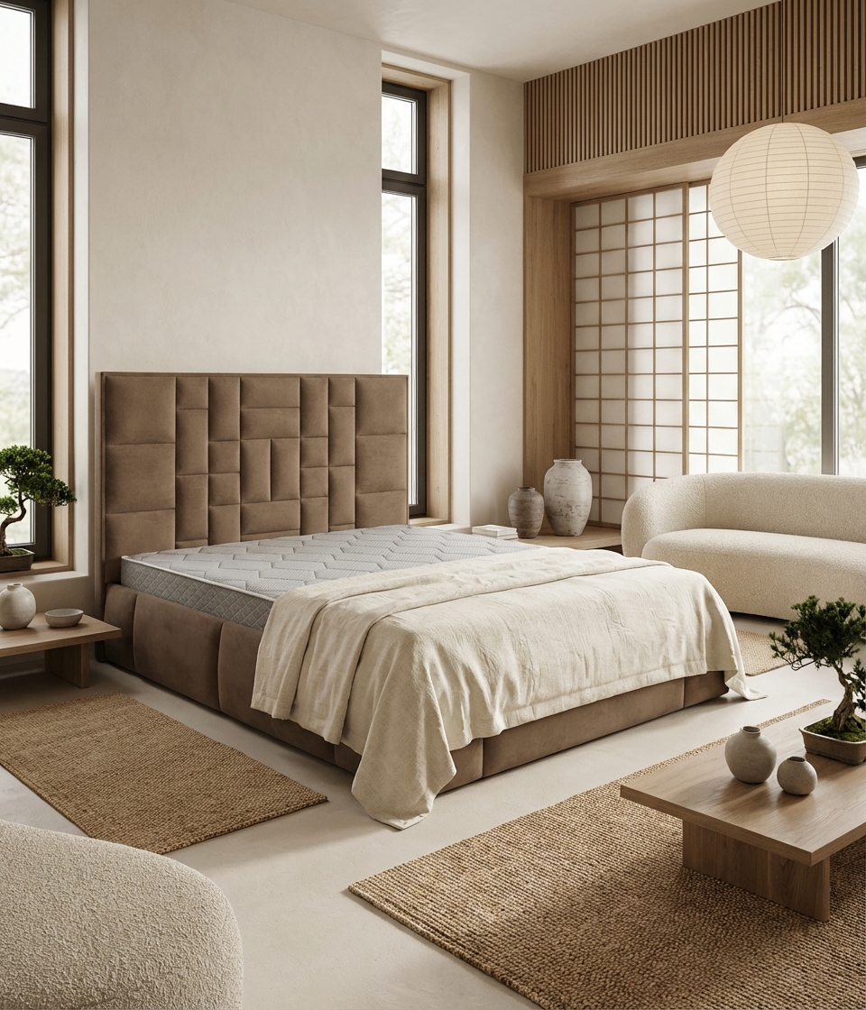 Дизайн гостиной в стиле Japandi — фото интерьера от нейросети RoomGPT