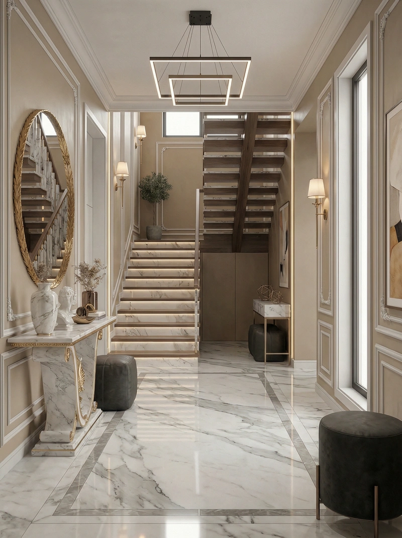 Дизайн интерьера в стиле Классика — Прихожая от нейросети RoomGPT