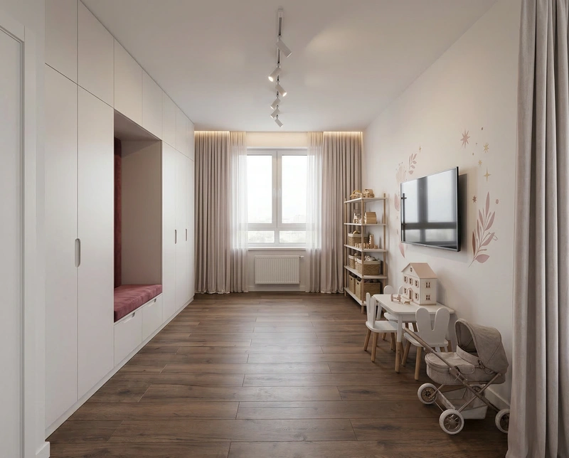 Дизайн интерьера в стиле Минимализм — Детская от нейросети RoomGPT