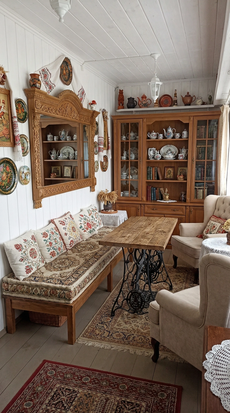 Дизайн интерьера в стиле Классика — Гостиная от нейросети RoomGPT