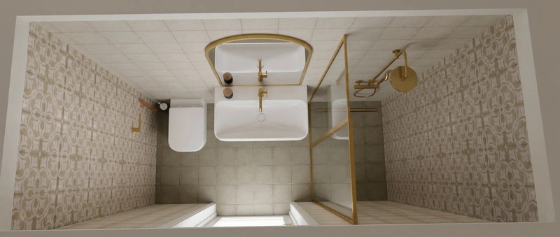 Дизайн ванной в стиле Без стиля — фото интерьера от нейросети RoomGPT