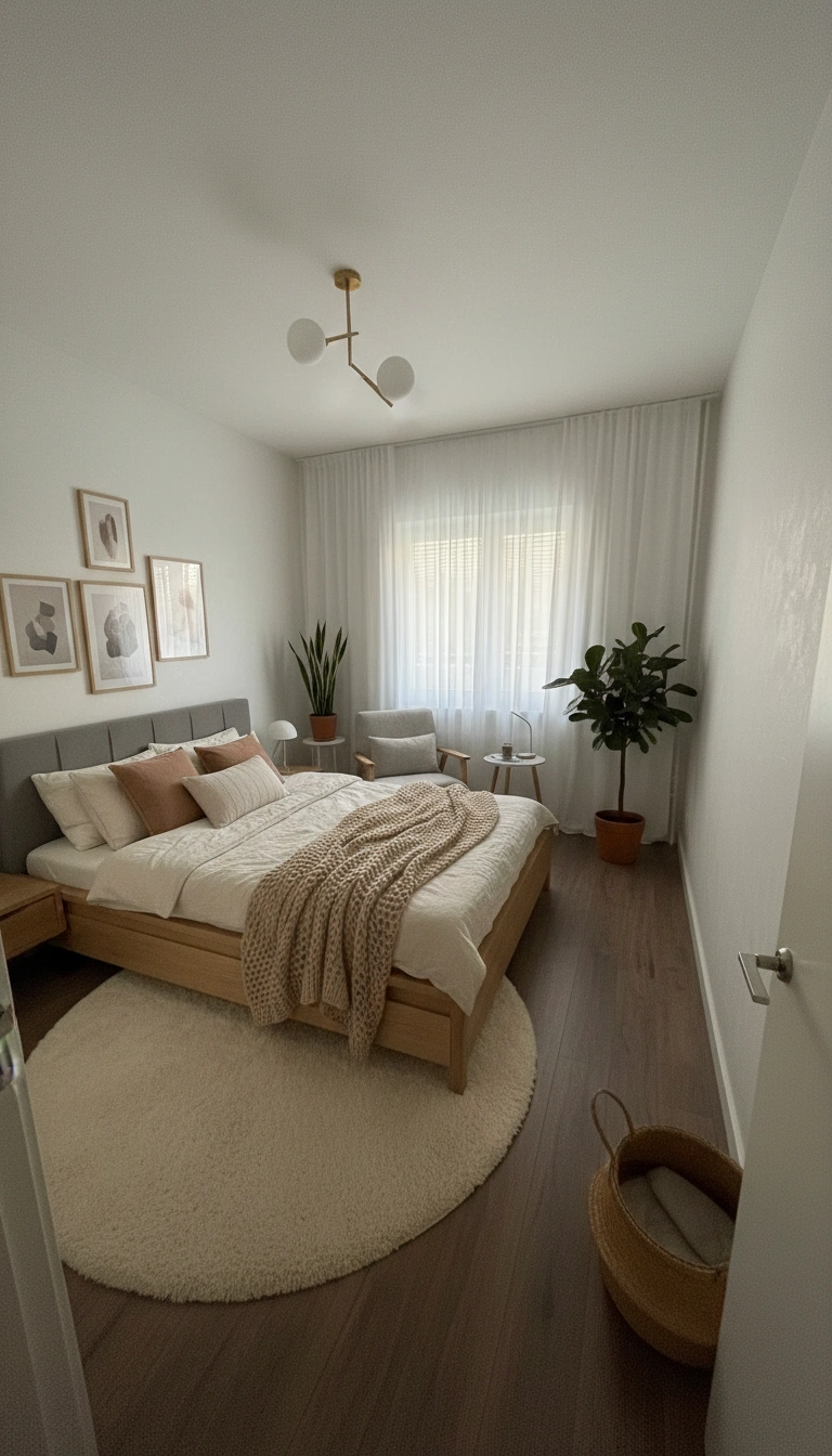 Дизайн интерьера в стиле Хюгге — Спальня от нейросети RoomGPT