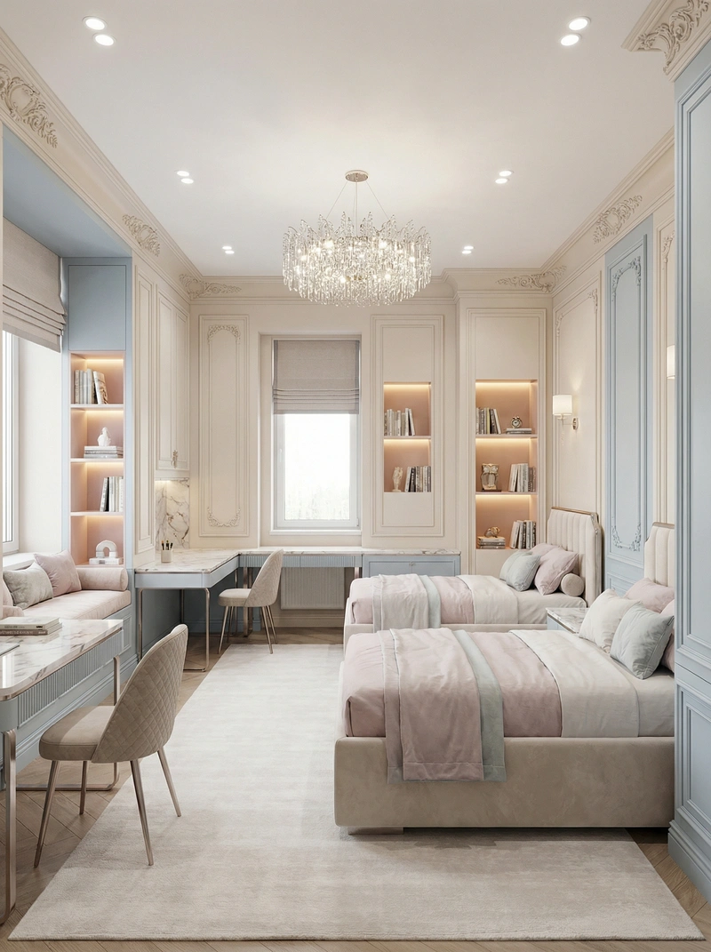 Дизайн интерьера в стиле Классика — Детская от нейросети RoomGPT