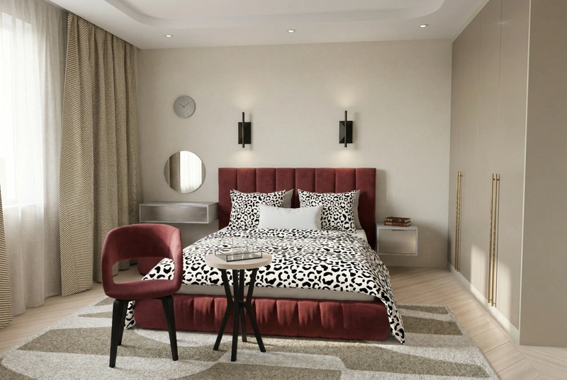 Дизайн спальни в стиле Минимализм — фото интерьера от нейросети RoomGPT