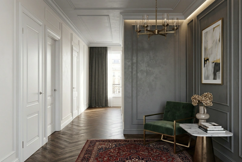 Дизайн интерьера в стиле Классика — Гостиная от нейросети RoomGPT