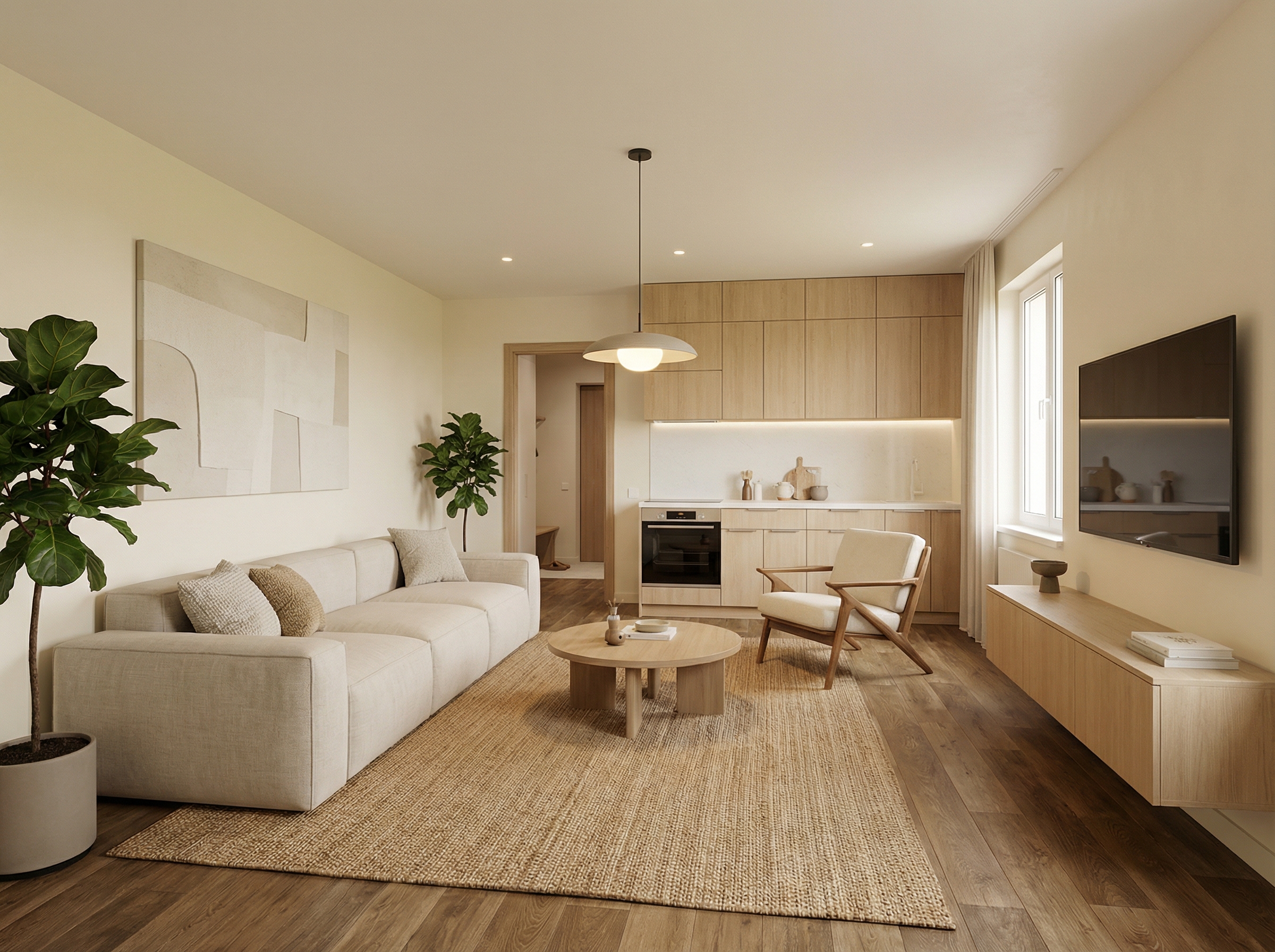 Дизайн гостиной в стиле Минимализм — фото интерьера от нейросети RoomGPT