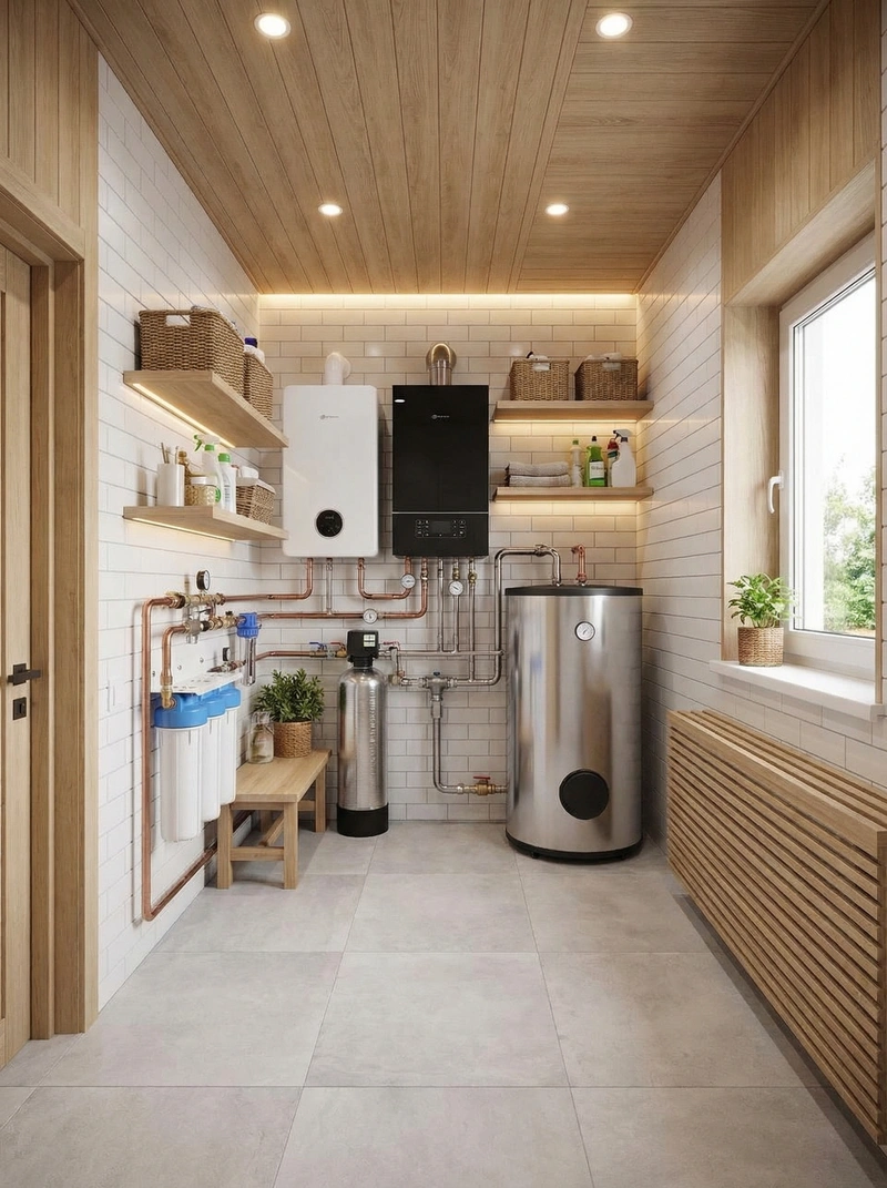 Дизайн ванной в стиле Сканди — фото интерьера от нейросети RoomGPT