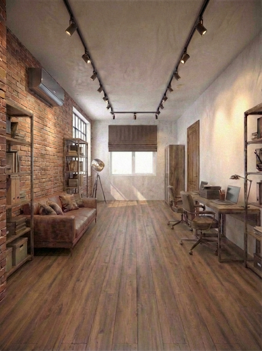 Дизайн гостиной в стиле Лофт — фото интерьера от нейросети RoomGPT