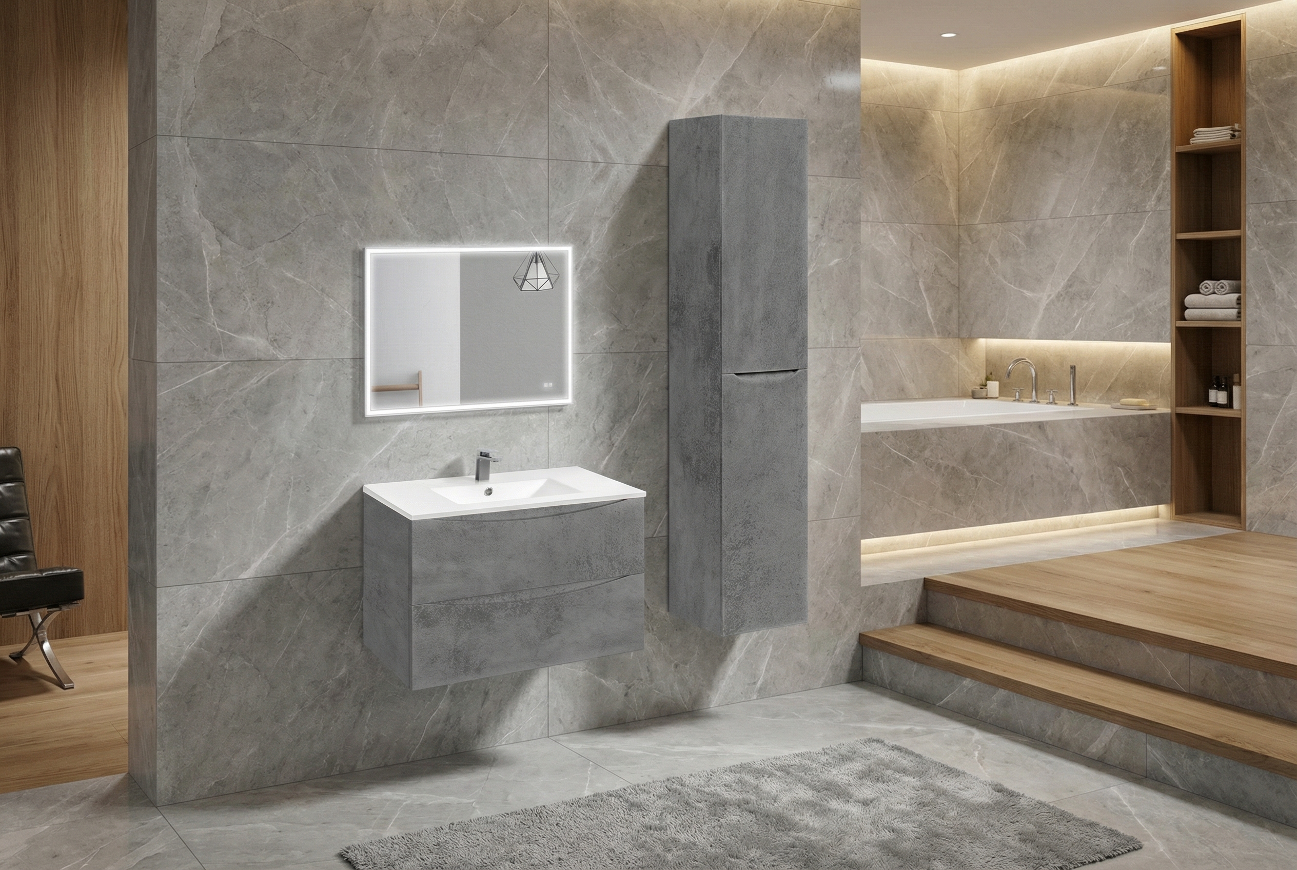 Дизайн ванной в стиле Минимализм — фото интерьера от нейросети RoomGPT