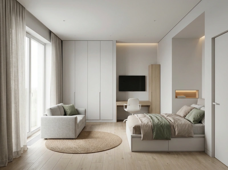 Дизайн интерьера в стиле Минимализм — Детская от нейросети RoomGPT