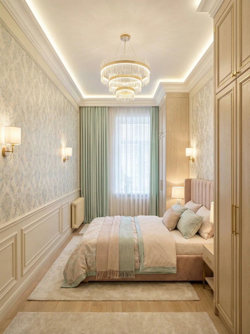 Дизайн интерьера в стиле Классика — Спальня от нейросети RoomGPT