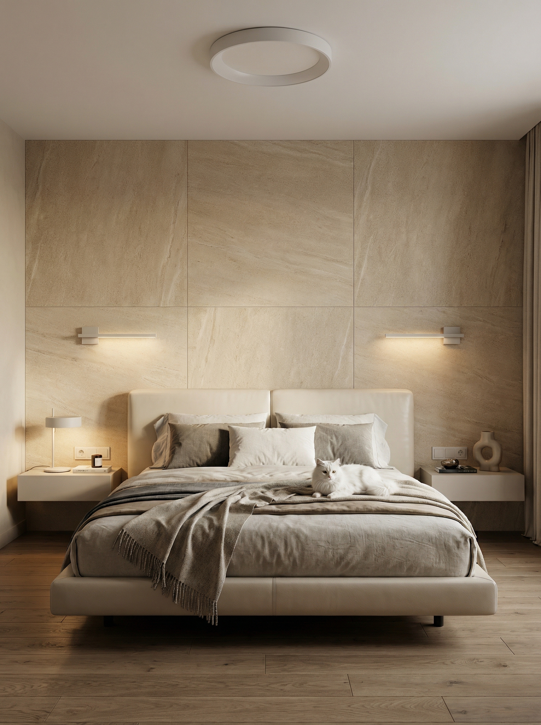 Дизайн спальни в стиле Минимализм — фото интерьера от нейросети RoomGPT