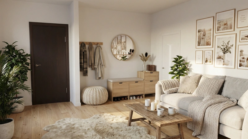 Дизайн интерьера в стиле Хюгге — Гостиная от нейросети RoomGPT