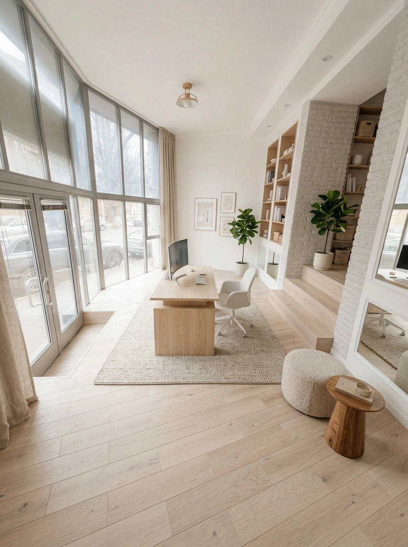 Дизайн интерьера в стиле Хюгге — Кабинет от нейросети RoomGPT