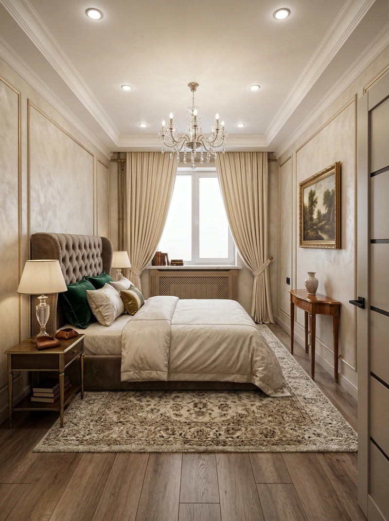 Дизайн интерьера в стиле Классика — Спальня от нейросети RoomGPT
