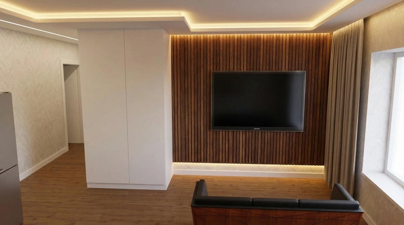 Дизайн гостиной в стиле Контемпорари — фото интерьера от нейросети RoomGPT