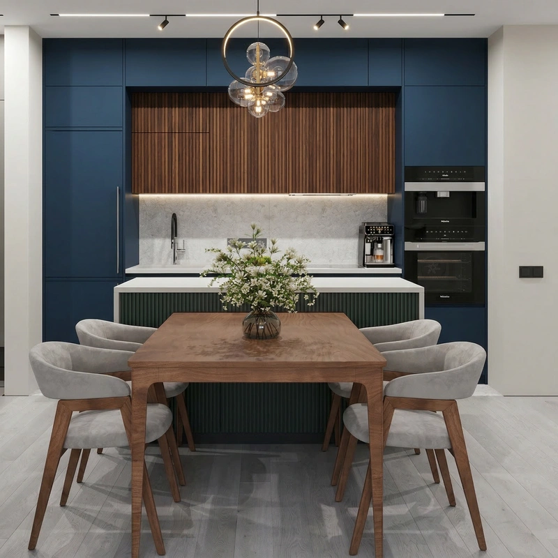 Дизайн кухни в стиле Британский — фото интерьера от нейросети RoomGPT