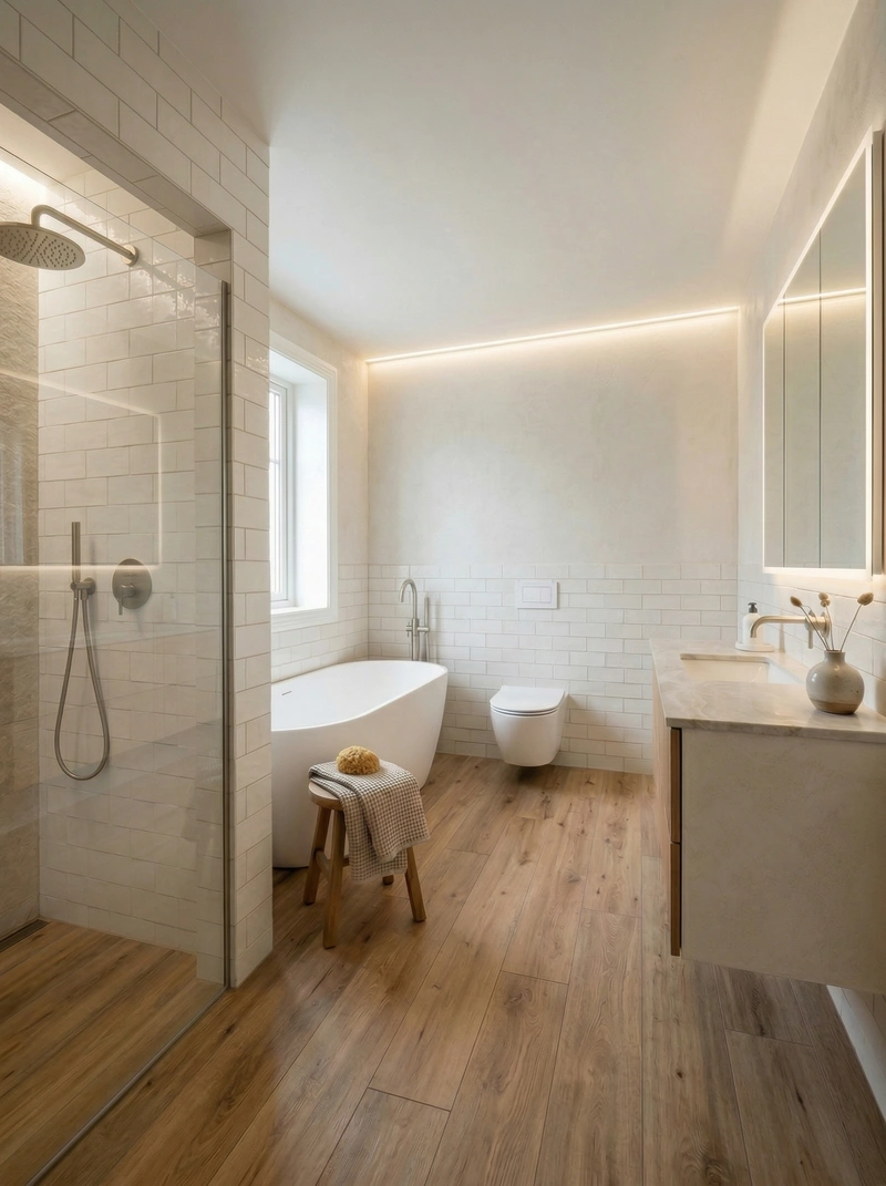 Дизайн ванной в стиле Без стиля — фото интерьера от нейросети RoomGPT