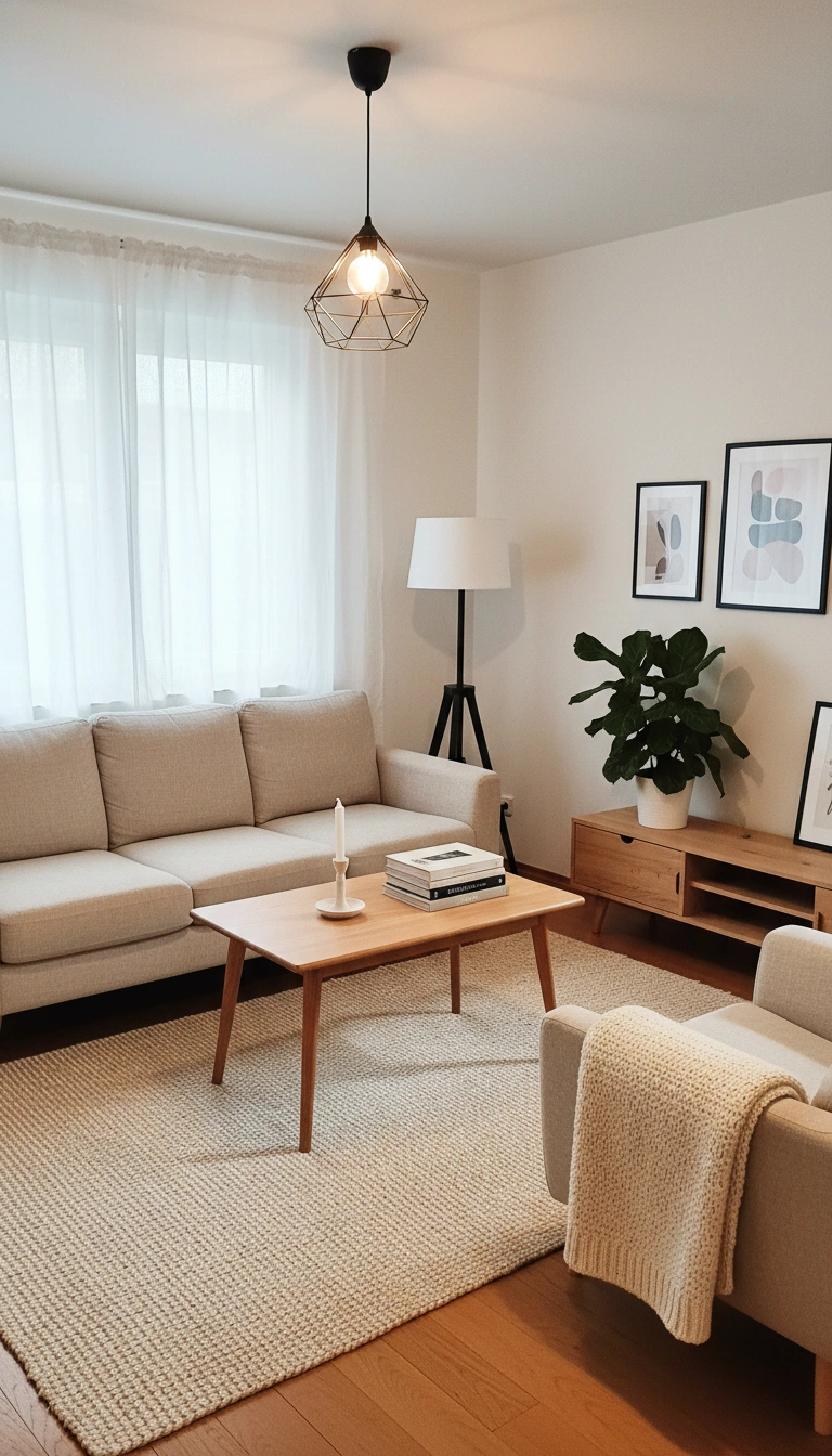 Дизайн интерьера в стиле Хюгге — Гостиная от нейросети RoomGPT