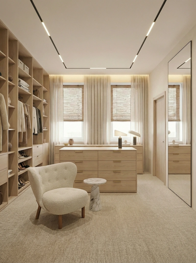 Дизайн интерьера в стиле Контемпорари — Гостиная от нейросети RoomGPT