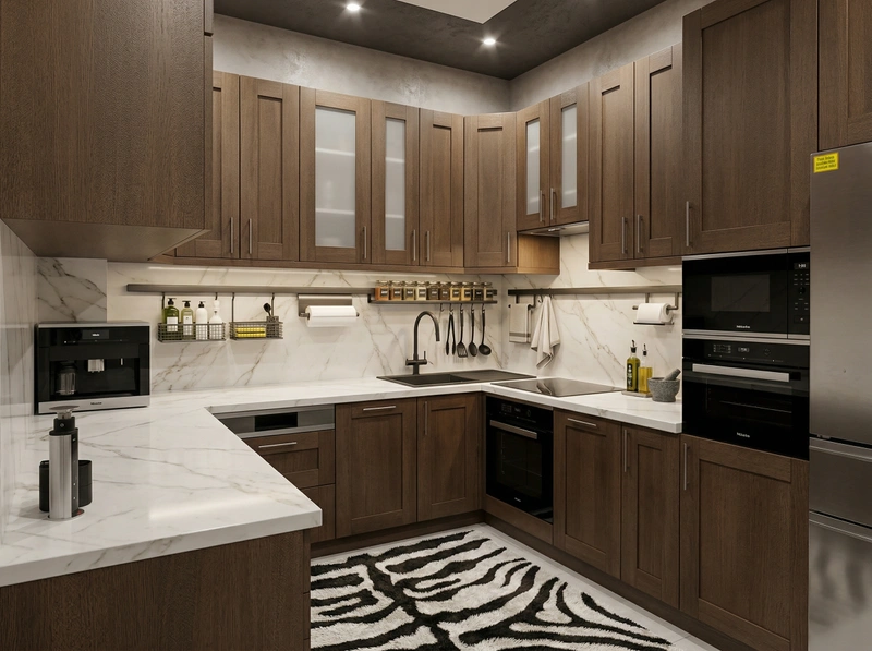 Дизайн кухни в стиле Контемпорари — фото интерьера от нейросети RoomGPT