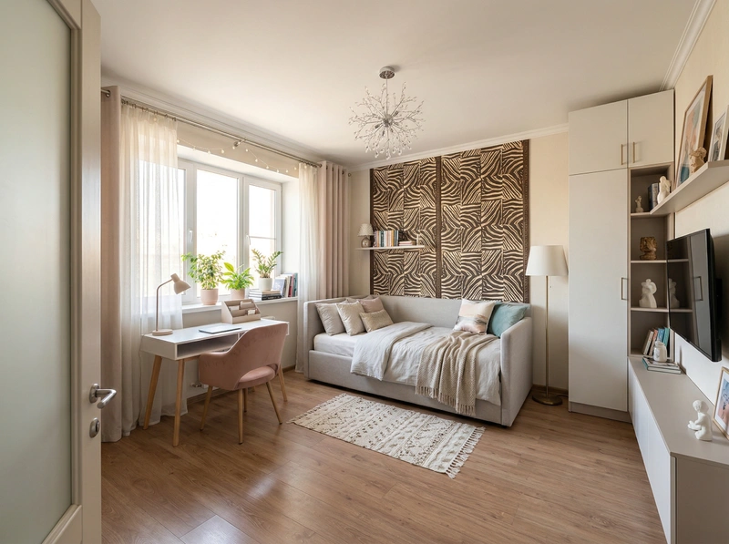 Дизайн детской в стиле Без стиля — фото интерьера от нейросети RoomGPT