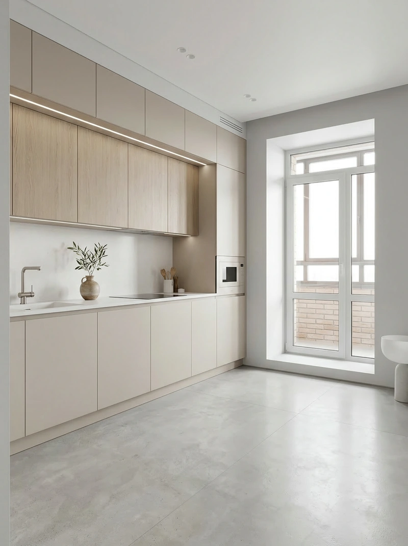 Дизайн интерьера в стиле Минимализм — Кухня от нейросети RoomGPT