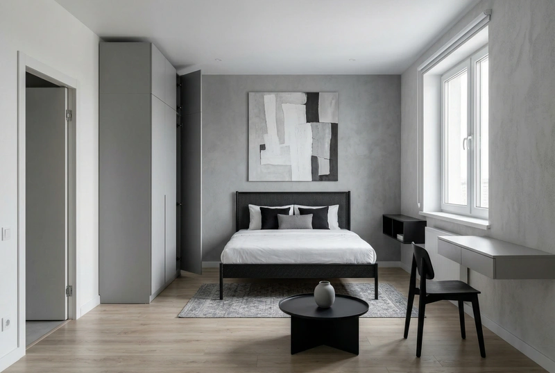 Дизайн спальни в стиле Без стиля — фото интерьера от нейросети RoomGPT