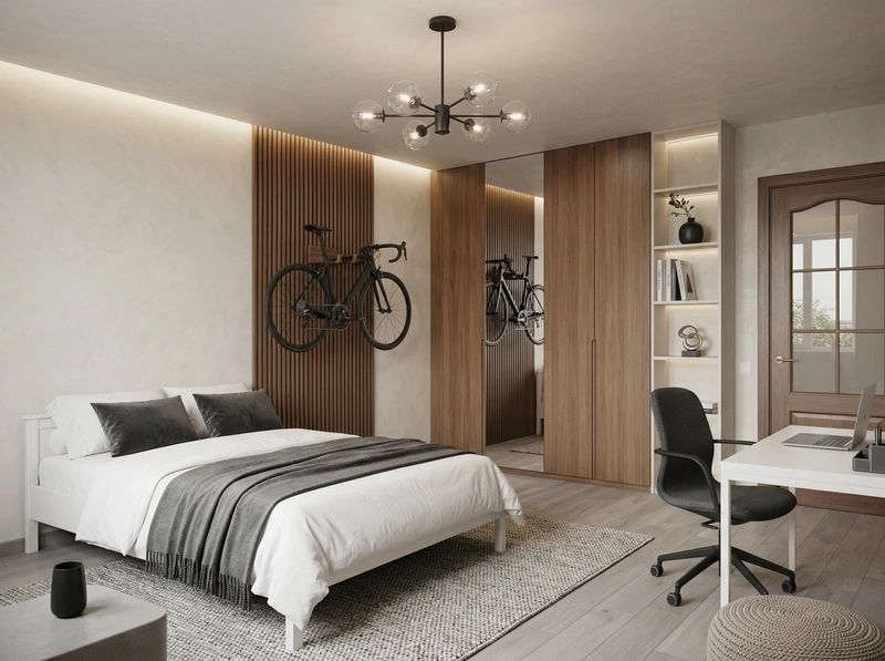 Дизайн спальни в стиле Минимализм — фото интерьера от нейросети RoomGPT