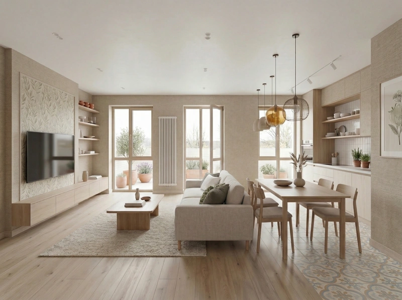 Дизайн гостиной в стиле Без стиля — фото интерьера от нейросети RoomGPT