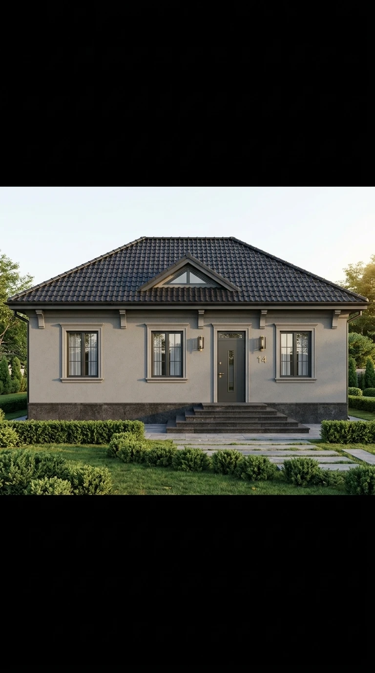 Дизайн фасада в стиле Неоклассика — Фасад от нейросети RoomGPT