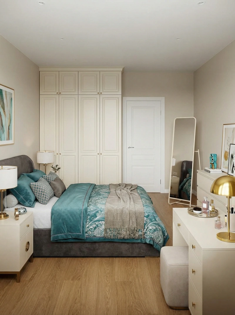 Дизайн интерьера в стиле Эклектика — Спальня от нейросети RoomGPT