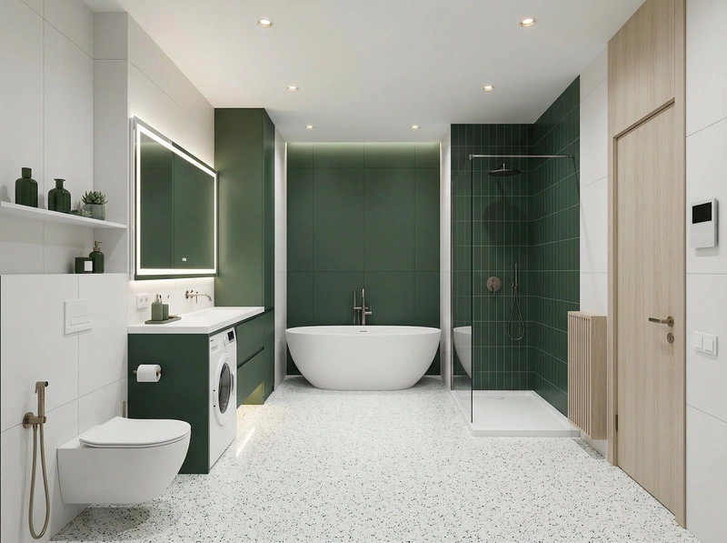 Дизайн интерьера в стиле Минимализм — Ванная от нейросети RoomGPT