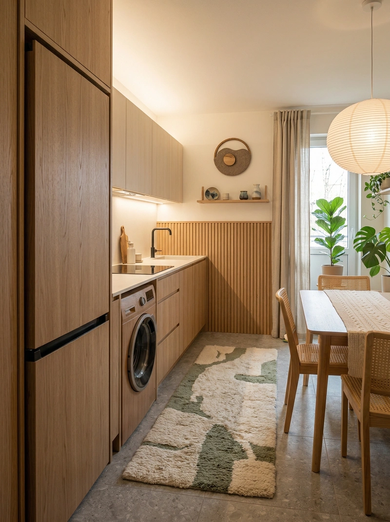 Дизайн кухни в стиле Хюгге — фото интерьера от нейросети RoomGPT