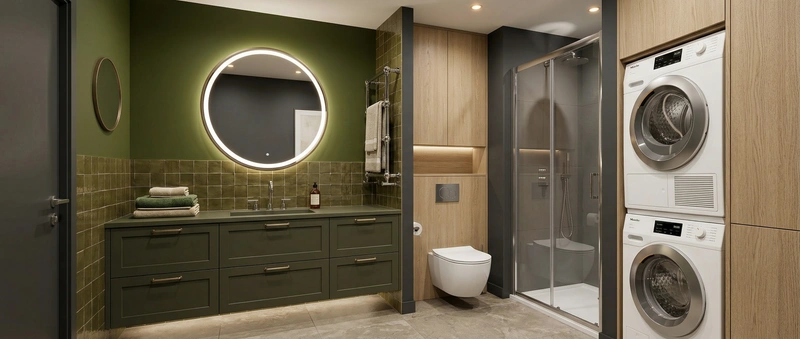 Дизайн ванной в стиле Британский — фото интерьера от нейросети RoomGPT