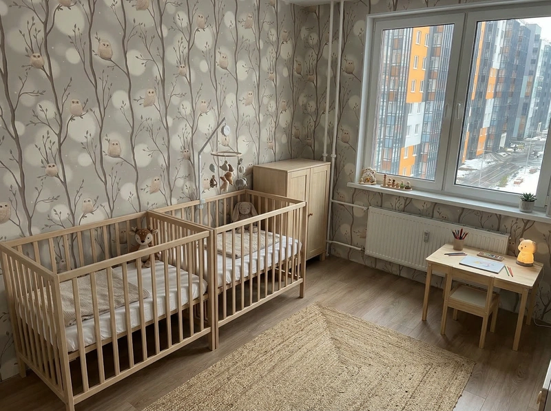 Дизайн детской в стиле Без стиля — фото интерьера от нейросети RoomGPT