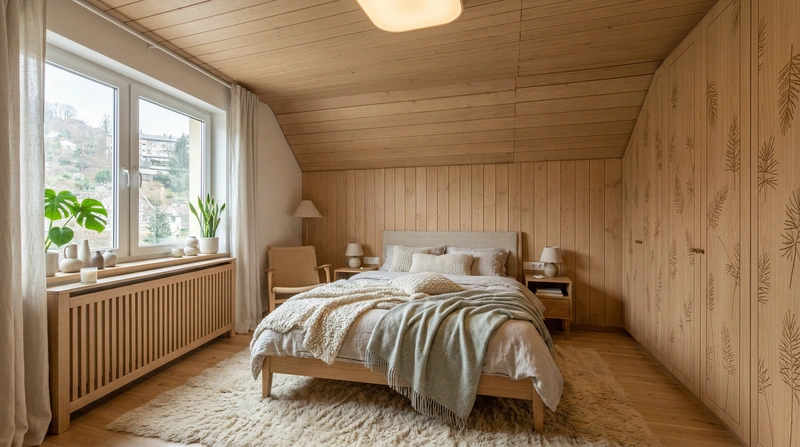 Дизайн интерьера в стиле Хюгге — Спальня от нейросети RoomGPT