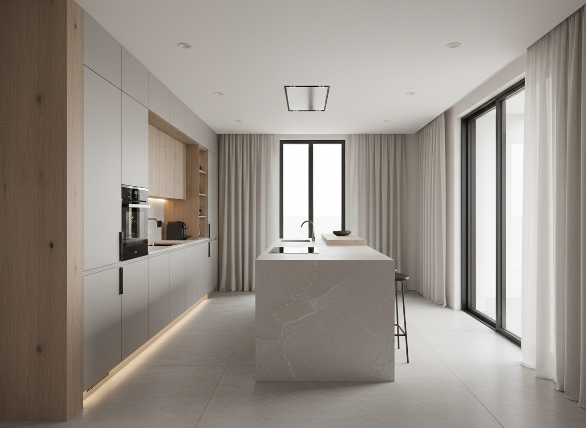 Дизайн кухни в стиле Минимализм — фото интерьера от нейросети RoomGPT