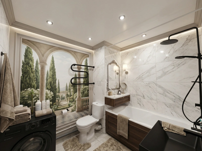 Дизайн интерьера в стиле Классика — Гостиная от нейросети RoomGPT