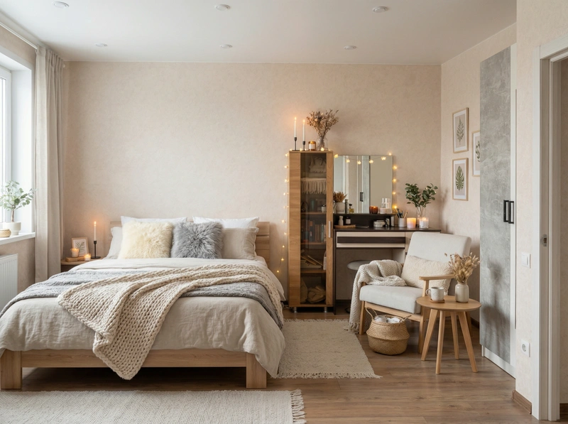 Дизайн интерьера в стиле Хюгге — Гостиная от нейросети RoomGPT