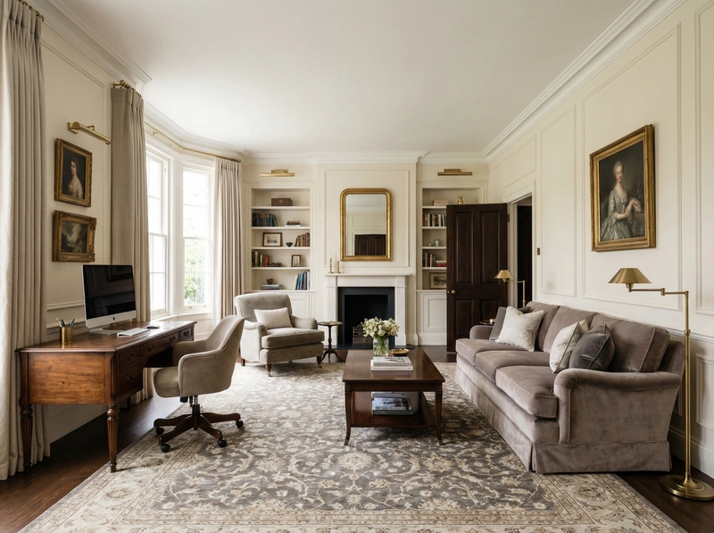 Дизайн интерьера в стиле Классика — Гостиная от нейросети RoomGPT