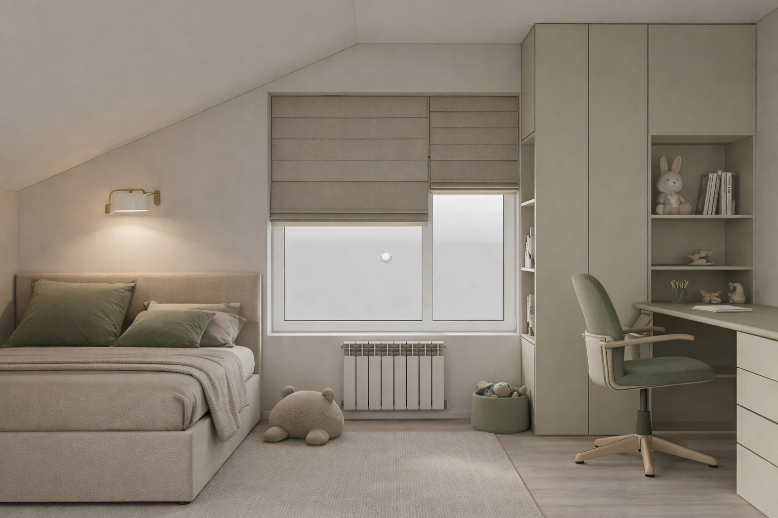 Дизайн детской в стиле Минимализм — фото интерьера от нейросети RoomGPT