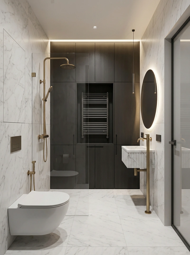 Дизайн интерьера в стиле Минимализм — Ванная от нейросети RoomGPT