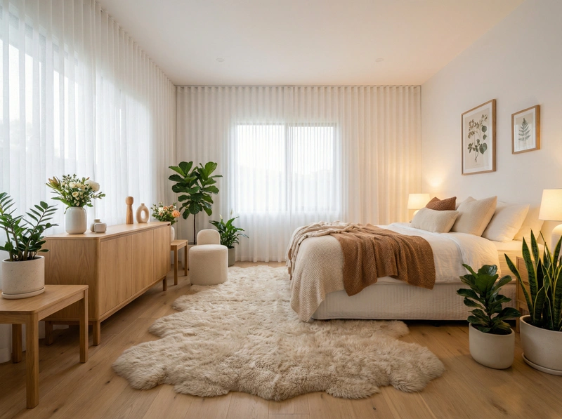 Дизайн интерьера в стиле Хюгге — Спальня от нейросети RoomGPT